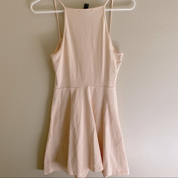 NWOT Forever 21 Cream Skater Dress - Picture 3 of 4